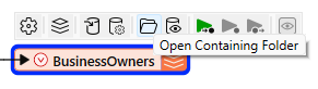 Open Containing Folder button